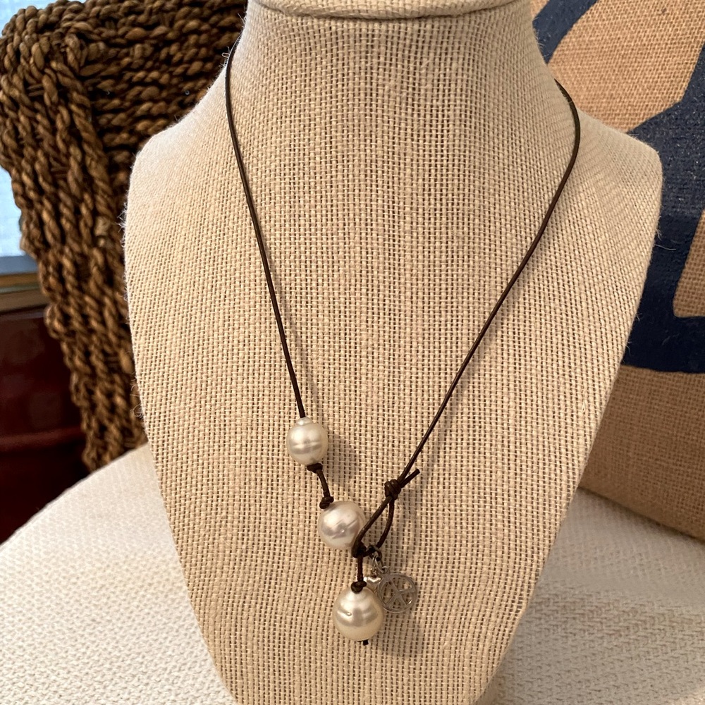Leather Peace Necklace